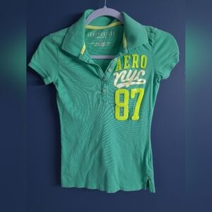 Aeropostale Green Polo Shirt